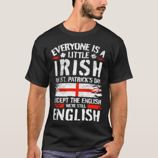 English St. Patricks Day Englishman T-shirt (Voorkant)