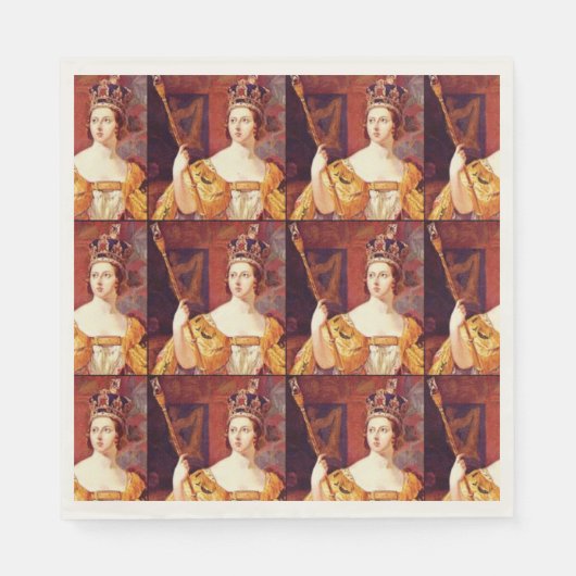 English Tea Party Queen Victoria Paper Napkins Servetten (Voorkant)