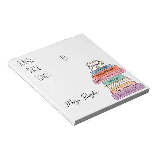 English Teacher Hallpass Notitieblok (Schuin)