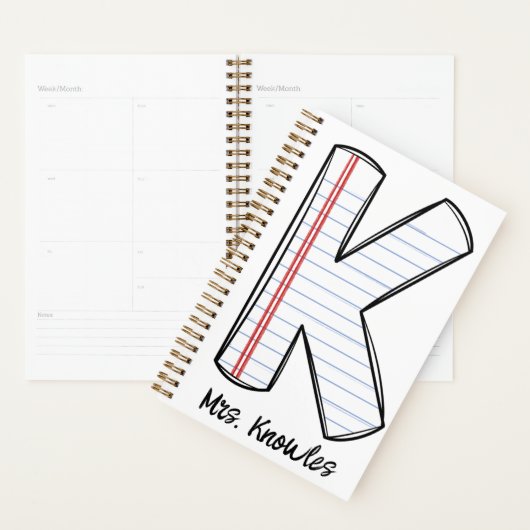 English Teacher Planner with Notebook Initial (Display)