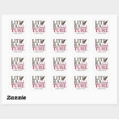 English Teacher Typography Design Vierkante Sticker (Vel)