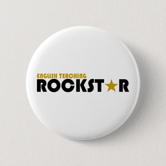 English Teaching Rockstar Ronde Button 5,7 Cm (Voorkant)