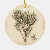 English Thyme Herb Keramisch Ornament (Voorkant)