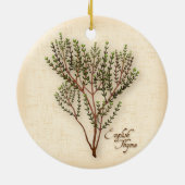English Thyme Herb Keramisch Ornament (Achterkant)