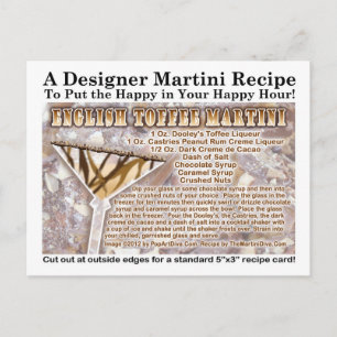 English Toffee Martini Recept Briefkaart