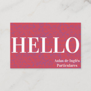 English Tutor Business Card Visitekaartje