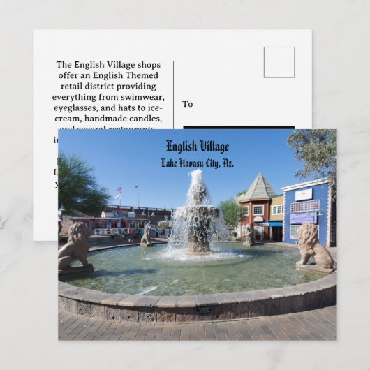 English Village, Lake Havasu City, Az. Briefkaart (Voorkant / Achterkant)