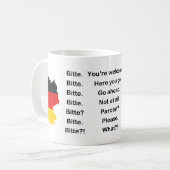English vs. German - Bitte vs. Please - Mug Koffiemok (Voorkant links)