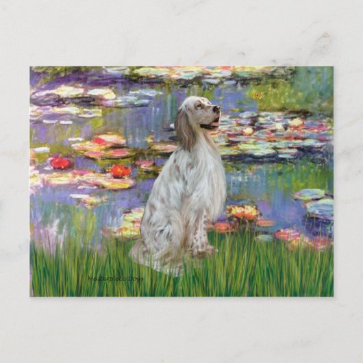 EnglishSetter 1 - Lilies 2 Briefkaart (Voorkant)