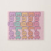 Englot Kawaii-bubbelletters Legpuzzel (Horizontaal)