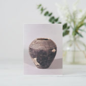 Engobe vase, versierd met golvende lijnen briefkaart (Staand voorkant)