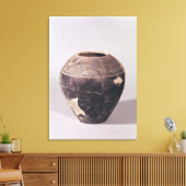 Engobe vase, versierd met golvende lijnen canvas afdruk (Insitu (Woonkamer))