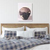 Engobe vase, versierd met golvende lijnen canvas afdruk (Insitu (Slaapkamer))