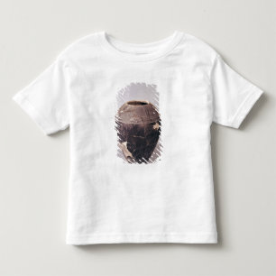 Engobe vase, versierd met golvende lijnen kinder shirts