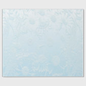 Engraded blue floral cadeaupapier (Vlak)