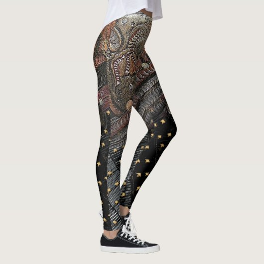 Engraded Imperial Samurai Leather Leggings (Rechts)