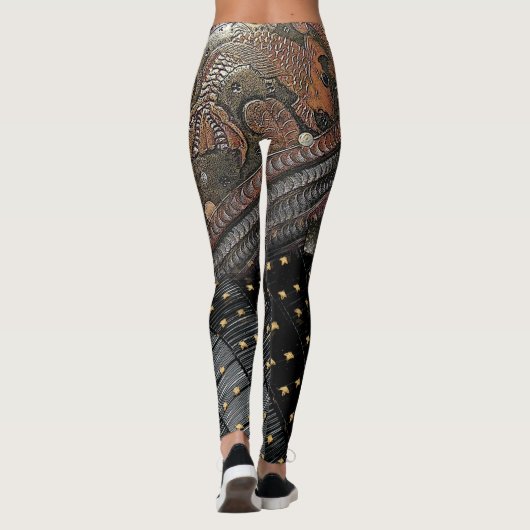Engraded Imperial Samurai Leather Leggings (Achterkant)