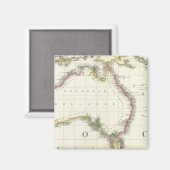 Engraved Map Oostenrijk en Indonesië Magneet (Voorkant / Achterkant)