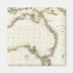 Engraved Map Oostenrijk en Indonesië Magneet