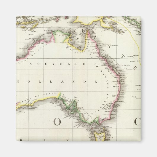 Engraved Map Oostenrijk en Indonesië Magneet (Voorkant)