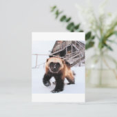 Engraved Wolverine Briefkaart (Staand voorkant)