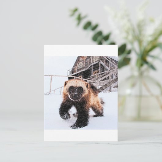 Engraved Wolverine Briefkaart (Staand voorkant)