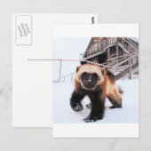 Engraved Wolverine Briefkaart (Voorkant / Achterkant)