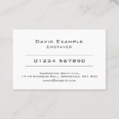 Engraver met Foto van Holder Visitekaartje (Achterkant)