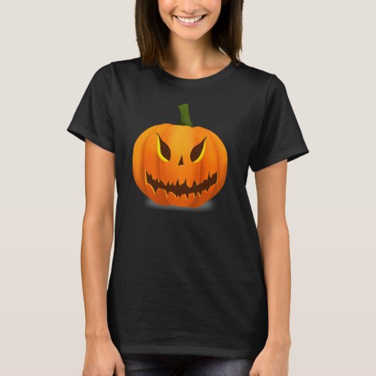 Engstige Jack O'Lantern Pompoen T-shirt (Voorkant)