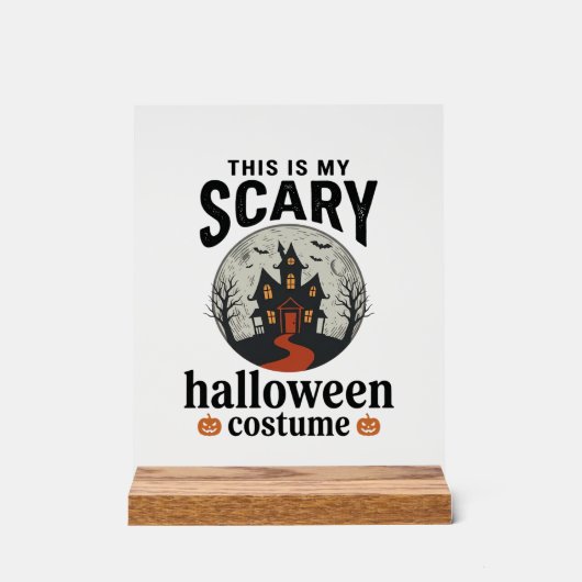 Engstigend Halloween-kostenuum Herenhuis Vectoront Acryl Bord (Voorkant)