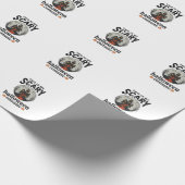 Engstigend Halloween-kostenuum Herenhuis Vectoront Cadeaupapier (Hoek)