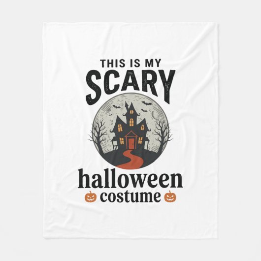 Engstigend Halloween-kostenuum Herenhuis Vectoront Fleece Deken (Voorkant)