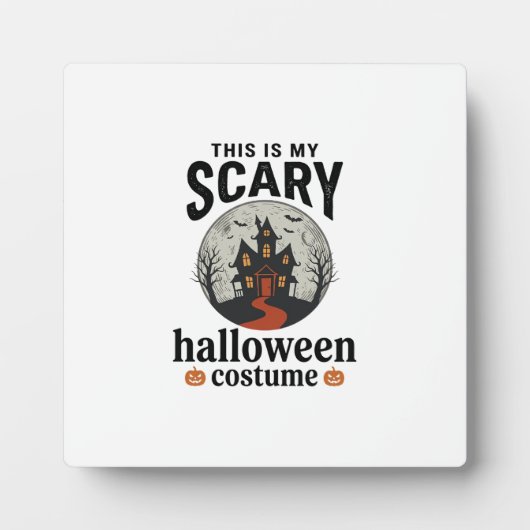 Engstigend Halloween-kostenuum Herenhuis Vectoront Fotoplaat (Voorkant)