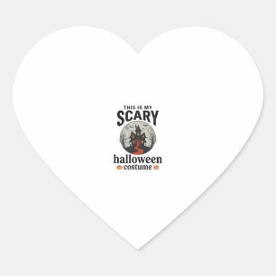 Engstigend Halloween-kostenuum Herenhuis Vectoront Hart Sticker