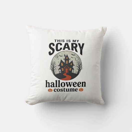 Engstigend Halloween-kostenuum Herenhuis Vectoront Kussen (Voorkant)