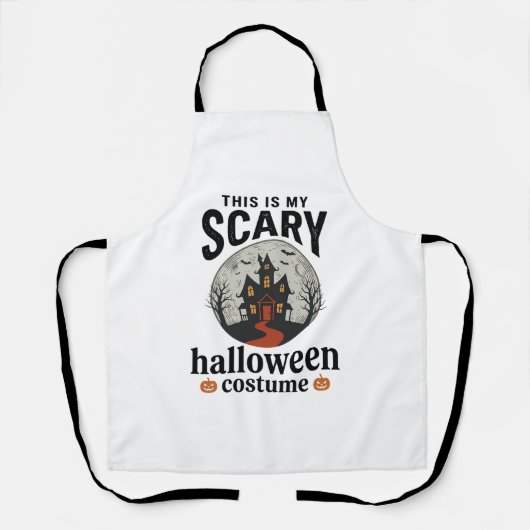 Engstigend Halloween-kostenuum Herenhuis Vectoront Schort (Voorkant)