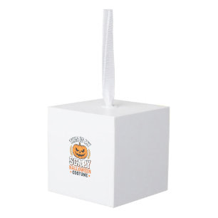 Engstigend Halloween Kostuum Pompoen Vintage Vecto Decoratie