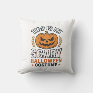 Engstigend Halloween Kostuum Pompoen Vintage Vecto Kussen