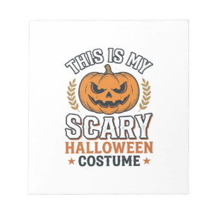 Engstigend Halloween Kostuum Pompoen Vintage Vecto Notitieblok