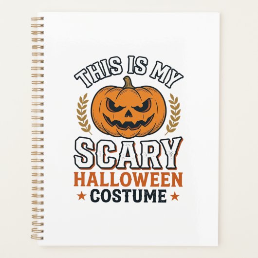 Engstigend Halloween Kostuum Pompoen Vintage Vecto Planner (Voorkant)