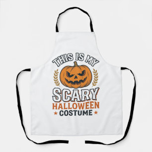 Engstigend Halloween Kostuum Pompoen Vintage Vecto Schort