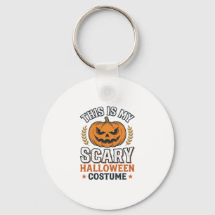 Engstigend Halloween Kostuum Pompoen Vintage Vecto Sleutelhanger