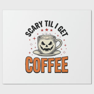 Engstigend Tot Koffie Vintage Halloween Koffie Shi Cadeaupapier