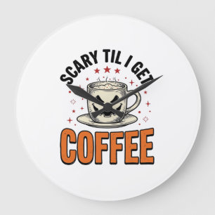 Engstigend Tot Koffie Vintage Halloween Koffie Shi Grote Klok