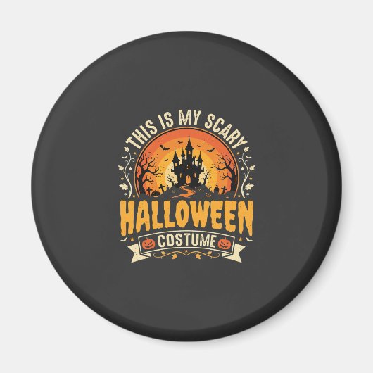 Engstigend Vectorontwerp voor Halloween Kostuum Magneet (Voorkant)