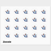 Engstwekkende geest ronde sticker (Vel)