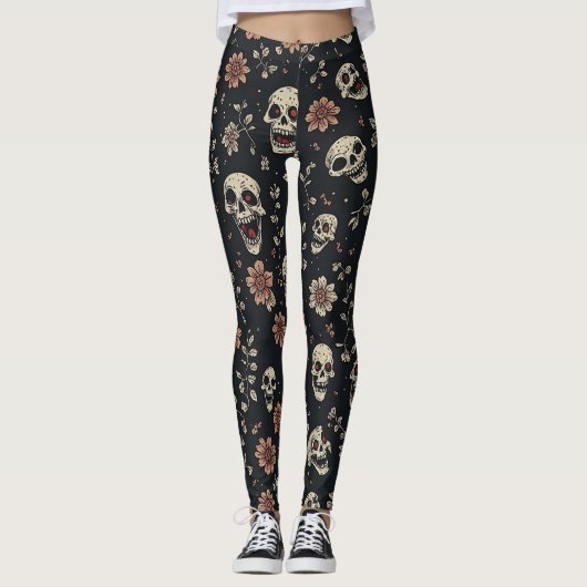 engwekkend, griezelig leggings (Voorkant)
