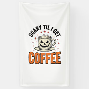 Engwekkend tot koffie Vintage Halloween koffie shi Spandoek
