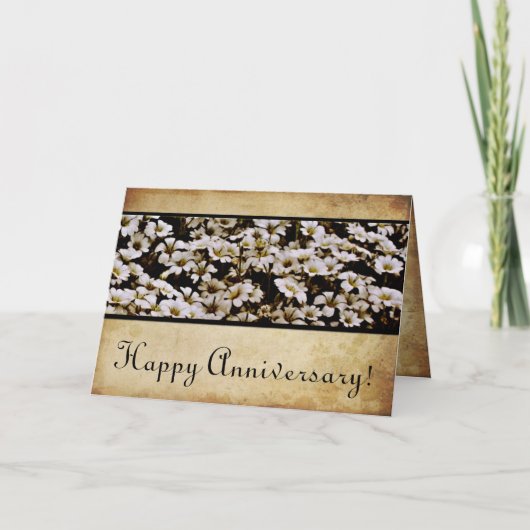Enhanced Dasies Happy Anniversary Kaart (Voorkant)