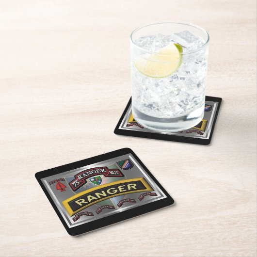 Enhanced Design 75th Ranger Regiment Kartonnen Onderzetters (Insitu)